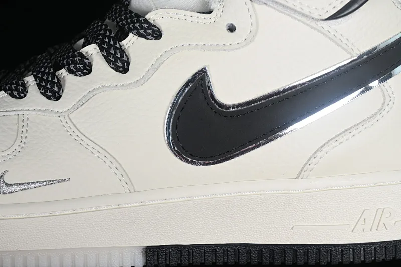 All categories Nk Air Force 1 Air Force series Nk Air Force 1 Mid Air Force mid-top Nk Air Force 1'07 Mid Beige and black two-color bottom Starry Air Force One mid-top casual sneakers XL0236-236